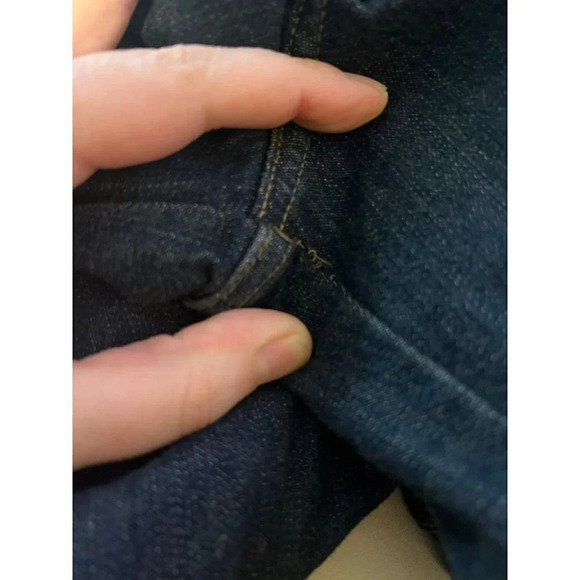 Riveted by Lee Hand Painted Jeans Size 10 Long Dark Wash Handmade Custom Bottoms - Picture 11 of 11